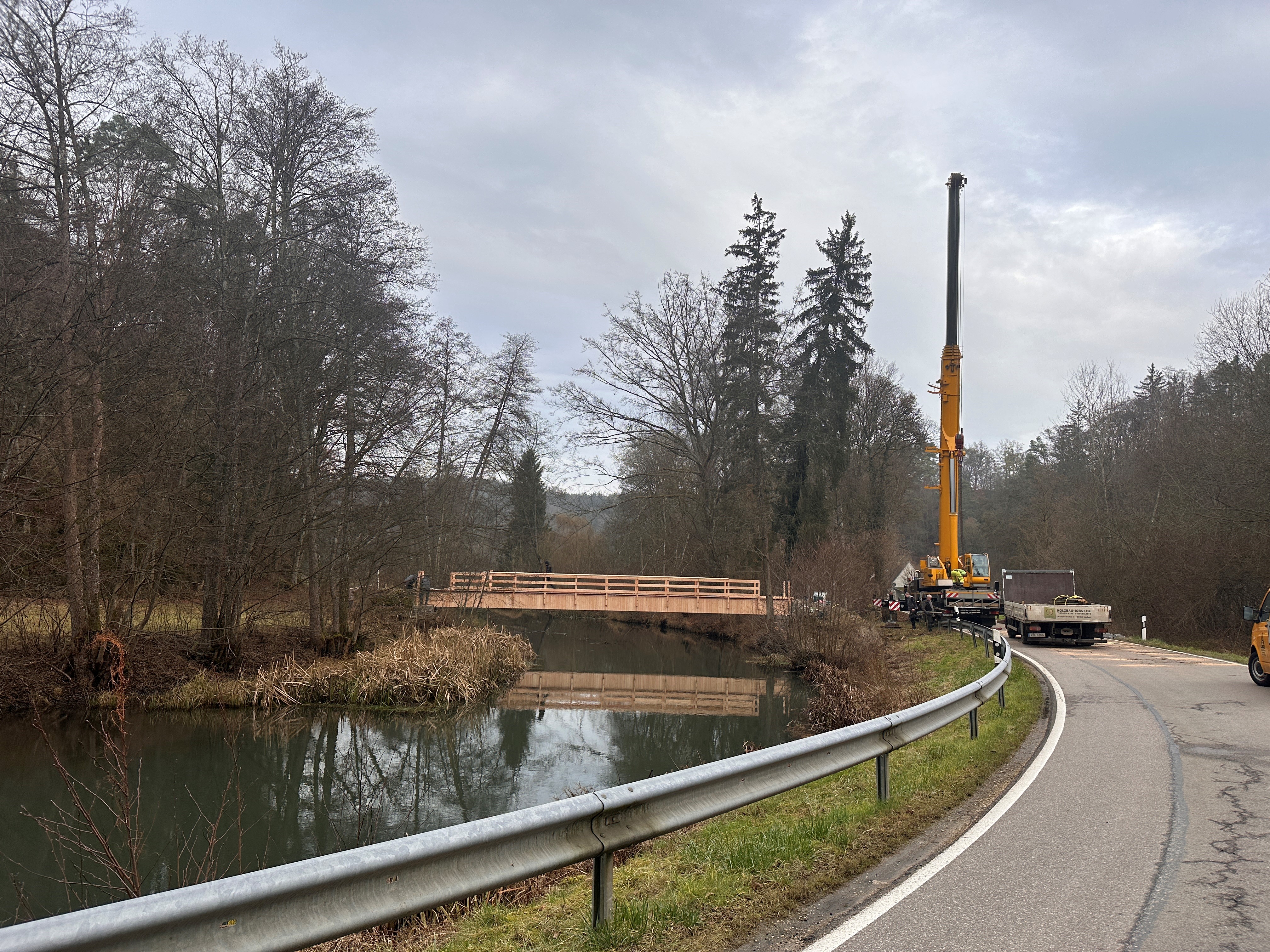 Neue Brücke beim Schrammlhof fertiggestellt